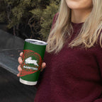Personalized South Sydney Rabbitohs Tumbler Cup Polynesian Tribal Chest and Sleeve Tattoo