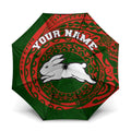 Personalized South Sydney Rabbitohs Umbrella Polynesian Tribal Chest and Sleeve Tattoo