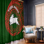 Personalized South Sydney Rabbitohs Window Curtain Polynesian Tribal Chest and Sleeve Tattoo