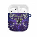 Melbourne Storm Rugby AirPods Case Polynesian Tribal Warrior Lightning Purple Pattern