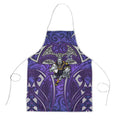 Melbourne Storm Rugby Apron Polynesian Tribal Warrior Lightning Purple Pattern