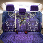 Melbourne Storm Rugby Back Car Seat Cover Polynesian Tribal Warrior Lightning Purple Pattern