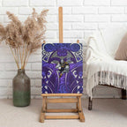 Melbourne Storm Rugby Canvas Wall Art Polynesian Tribal Warrior Lightning Purple Pattern