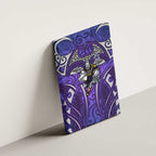 Melbourne Storm Rugby Canvas Wall Art Polynesian Tribal Warrior Lightning Purple Pattern