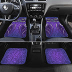Melbourne Storm Rugby Car Mats Polynesian Tribal Warrior Lightning Purple Pattern