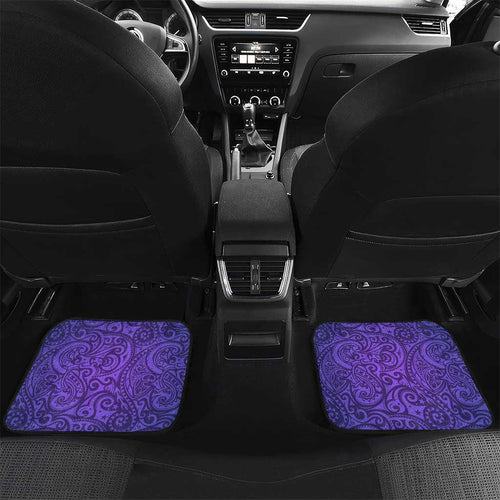 Melbourne Storm Rugby Car Mats Polynesian Tribal Warrior Lightning Purple Pattern