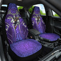 Melbourne Storm Rugby Car Seat Cover Polynesian Tribal Warrior Lightning Purple Pattern