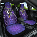 Melbourne Storm Rugby Car Seat Cover Polynesian Tribal Warrior Lightning Purple Pattern