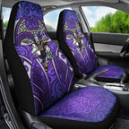 Melbourne Storm Rugby Car Seat Cover Polynesian Tribal Warrior Lightning Purple Pattern