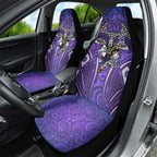 Melbourne Storm Rugby Car Seat Cover Polynesian Tribal Warrior Lightning Purple Pattern