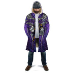 Melbourne Storm Rugby Cloak Polynesian Tribal Warrior Lightning Purple Pattern