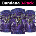 Melbourne Storm Rugby Neck Gaiter Polynesian Tribal Warrior Lightning Purple Pattern