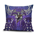 Melbourne Storm Rugby Pillow Cover Polynesian Tribal Warrior Lightning Purple Pattern