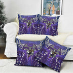 Melbourne Storm Rugby Pillow Cover Polynesian Tribal Warrior Lightning Purple Pattern