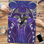 Melbourne Storm Rugby Puzzle Polynesian Tribal Warrior Lightning Purple Pattern