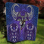 Melbourne Storm Rugby Quilt Polynesian Tribal Warrior Lightning Purple Pattern