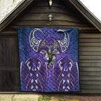 Melbourne Storm Rugby Quilt Polynesian Tribal Warrior Lightning Purple Pattern