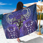 Melbourne Storm Rugby Sarong Polynesian Tribal Warrior Lightning Purple Pattern