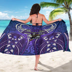 Melbourne Storm Rugby Sarong Polynesian Tribal Warrior Lightning Purple Pattern