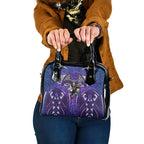 Melbourne Storm Rugby Shoulder Handbag Polynesian Tribal Warrior Lightning Purple Pattern