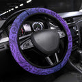 Melbourne Storm Rugby Steering Wheel Cover Polynesian Tribal Warrior Lightning Purple Pattern