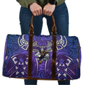 Melbourne Storm Rugby Travel Bag Polynesian Tribal Warrior Lightning Purple Pattern