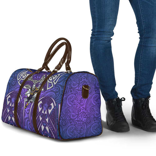 Melbourne Storm Rugby Travel Bag Polynesian Tribal Warrior Lightning Purple Pattern