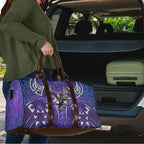 Melbourne Storm Rugby Travel Bag Polynesian Tribal Warrior Lightning Purple Pattern