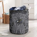 Penrith Panthers Rugby Laundry Basket Polynesian Tribal Panther Warrior Black Grey Pattern