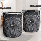 Penrith Panthers Rugby Laundry Basket Polynesian Tribal Panther Warrior Black Grey Pattern