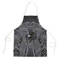 Penrith Panthers Rugby Apron Polynesian Tribal Panther Warrior Black Grey Pattern