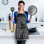 Penrith Panthers Rugby Apron Polynesian Tribal Panther Warrior Black Grey Pattern