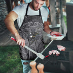 Penrith Panthers Rugby Apron Polynesian Tribal Panther Warrior Black Grey Pattern