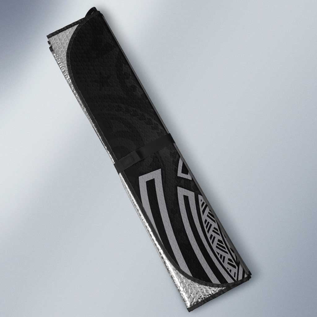 Penrith Panthers Rugby Auto Sun Shade Polynesian Tribal Panther Warrior Black Grey Pattern