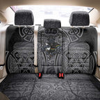 Penrith Panthers Rugby Back Car Seat Cover Polynesian Tribal Panther Warrior Black Grey Pattern