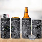Penrith Panthers Rugby 4 in 1 Can Cooler Tumbler Polynesian Tribal Panther Warrior Black Grey Pattern