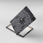 Penrith Panthers Rugby Canvas Wall Art Polynesian Tribal Panther Warrior Black Grey Pattern