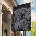Penrith Panthers Rugby Garden Flag Polynesian Tribal Panther Warrior Black Grey Pattern