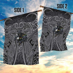 Penrith Panthers Rugby Garden Flag Polynesian Tribal Panther Warrior Black Grey Pattern