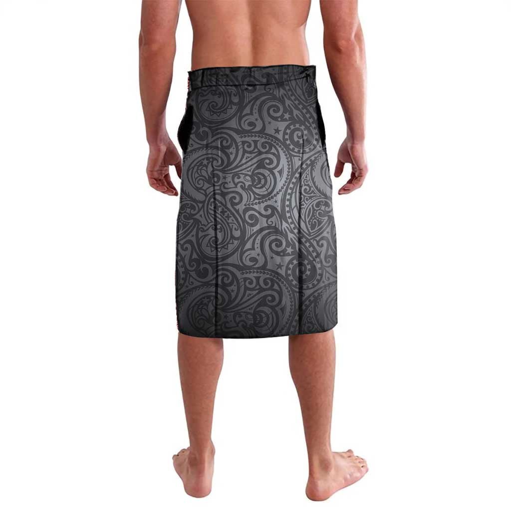 Penrith Panthers Rugby Lavalava Polynesian Tribal Panther Warrior Black Grey Pattern