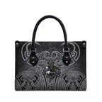 Penrith Panthers Rugby Leather Bag Polynesian Tribal Panther Warrior Black Grey Pattern