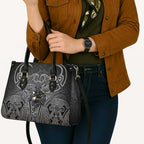 Penrith Panthers Rugby Leather Bag Polynesian Tribal Panther Warrior Black Grey Pattern