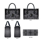 Penrith Panthers Rugby Leather Bag Polynesian Tribal Panther Warrior Black Grey Pattern