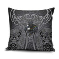 Penrith Panthers Rugby Pillow Cover Polynesian Tribal Panther Warrior Black Grey Pattern