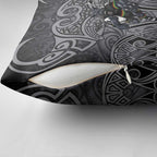 Penrith Panthers Rugby Pillow Cover Polynesian Tribal Panther Warrior Black Grey Pattern
