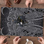 Penrith Panthers Rugby Puzzle Polynesian Tribal Panther Warrior Black Grey Pattern