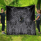 Penrith Panthers Rugby Quilt Polynesian Tribal Panther Warrior Black Grey Pattern