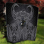 Penrith Panthers Rugby Quilt Polynesian Tribal Panther Warrior Black Grey Pattern