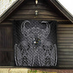 Penrith Panthers Rugby Quilt Polynesian Tribal Panther Warrior Black Grey Pattern