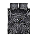 Penrith Panthers Rugby Quilt Bed Set Polynesian Tribal Panther Warrior Black Grey Pattern
